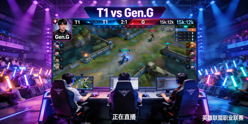 英雄联盟T1对阵Gen.G比赛直播画面